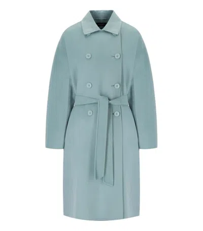 Weekend Max Mara Max Mara Weekend Avenue Blue Belted Coat