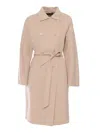 Weekend Max Mara Omens Sand Avenue Double-breasted Wool Coat