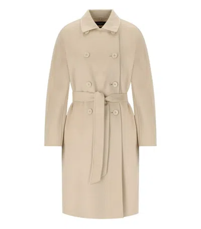 Weekend Max Mara Avenue Sabbia Belted Coat In Gray