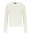 Weekend Max Mara Azteco White Crewneck Sweater In Yellow