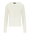 Weekend Max Mara Azteco White Crewneck Sweater In Yellow