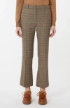 Weekend Max Mara Baco Plaid Pants In Brown