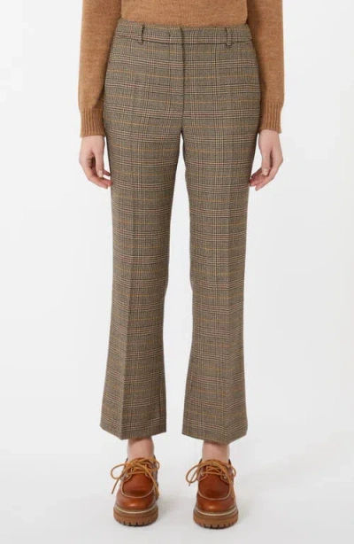 Weekend Max Mara Baco Plaid Pants In Brown