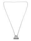 Weekend Max Mara Bag-shaped Chain Necklace In Gray