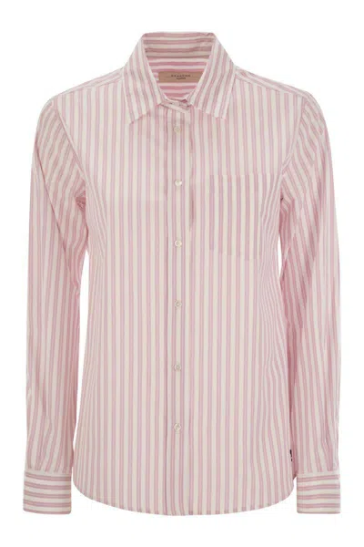 Weekend Max Mara Bahamas - Striped Cotton Poplin Shirt