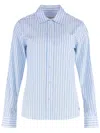 Weekend Max Mara Piadena Striped Poplin Shirt In Blau