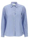 Weekend Max Mara Piadena Striped Poplin Shirt In Riga Regimental