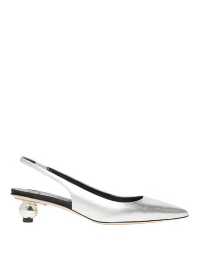 Weekend Max Mara Flats In Silver