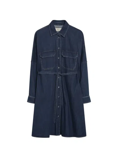 Weekend Max Mara Balenio Long Sleeve Denim Shirtdress In Blue