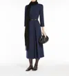 Weekend Max Mara Off-white Out Of Office Leather Sneakers In Blue