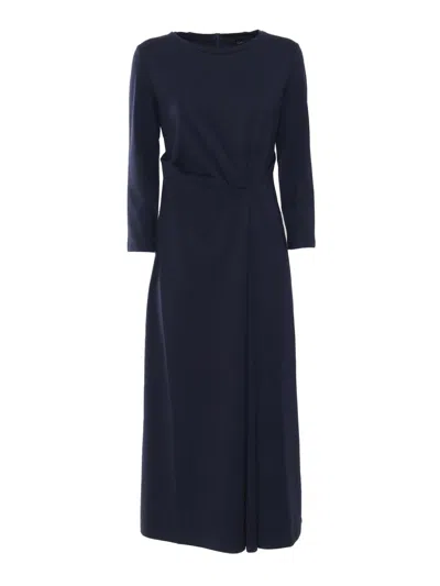 Weekend Max Mara Blu Jersey Dress In Blue