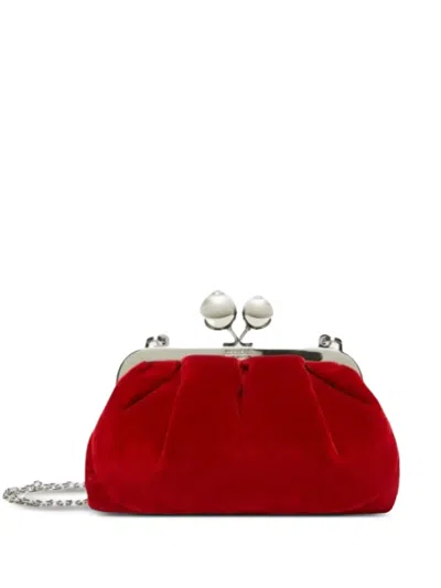 Weekend Max Mara Ball-detail Cotton Clutch Bag In Red