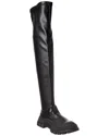 Weekend Max Mara Ballata Leather Thigh-high Boot In Black