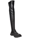 Weekend Max Mara Ballata Leather Thigh-high Boot In Black