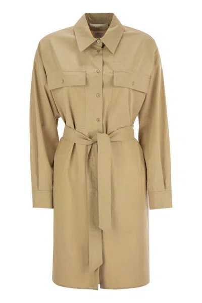 WEEKEND MAX MARA WEEKEND MAX MARA BALOCCO - POPLIN CHEMISE DRESS