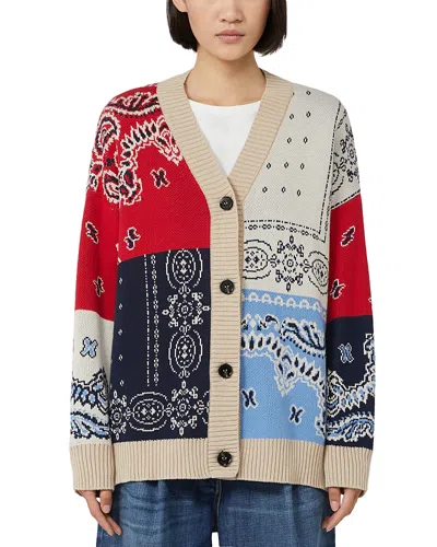 Weekend Max Mara Baobab Patchwork Cotton Cardigan In Multi