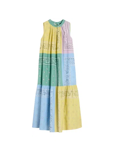 Weekend Max Mara Bandana-print Tiered Shift Maxi Dress In Animal Print
