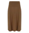 Weekend Max Mara Barnaba Brown Knitted Midi Skirt In Brown