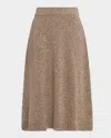 Weekend Max Mara Barnaba Wool Knit Midi Skirt In Multi