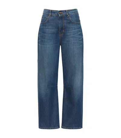 Weekend Max Mara Barrel Jeans In Navy