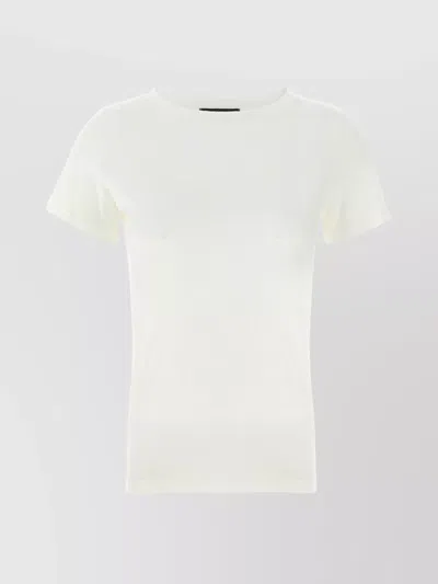 Weekend Max Mara Basic Crew Neck T-shirt In White
