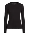 Weekend Max Mara Basic Solidcolor Longsleeve Tshirt In Black