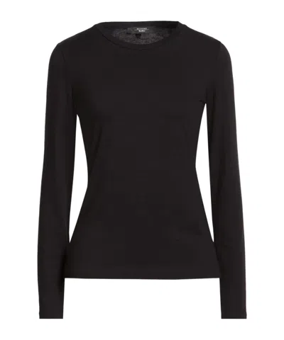 Weekend Max Mara Basic Solidcolor Longsleeve Tshirt In Black