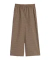Weekend Max Mara Basketweave Wool And Cotton Trousers In Brown