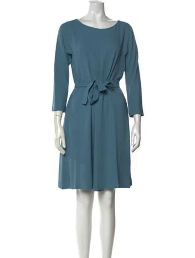 Pre-owned Weekend Max Mara Bateau Neckline Knee-length Dress In Blue