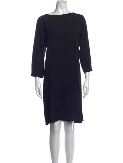 Pre-owned Weekend Max Mara Bateau Neckline Knee-length Dress In Blue
