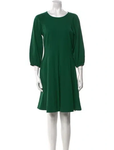 Pre-owned Weekend Max Mara Bateau Neckline Knee-length Dress In Green