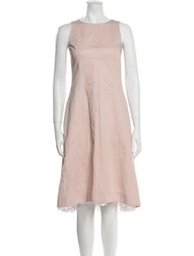 Pre-owned Weekend Max Mara Bateau Neckline Midi Length Dress In Pink