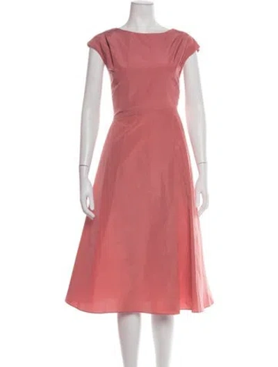 Pre-owned Weekend Max Mara Bateau Neckline Midi Length Dress In Pink