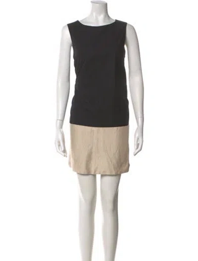 Pre-owned Weekend Max Mara Bateau Neckline Mini Dress