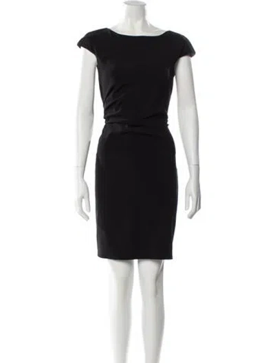 Pre-owned Weekend Max Mara Bateau Neckline Mini Dress In Black
