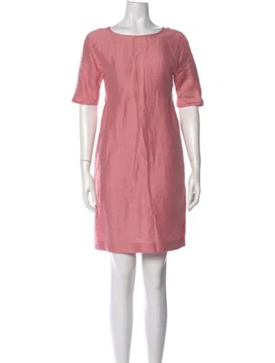 Pre-owned Weekend Max Mara Bateau Neckline Mini Dress In Pink