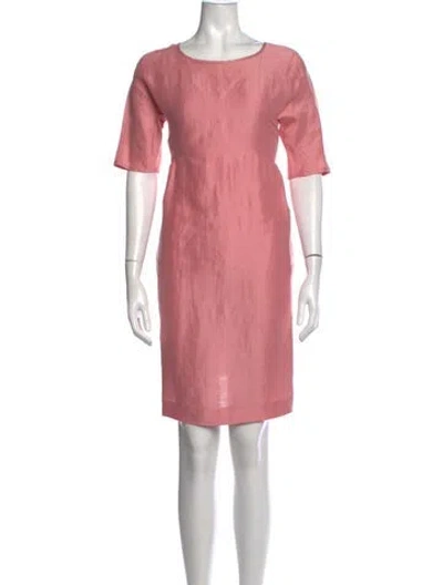 Pre-owned Weekend Max Mara Bateau Neckline Mini Dress In Pink