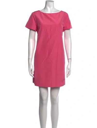 Pre-owned Weekend Max Mara Bateau Neckline Mini Dress In Pink