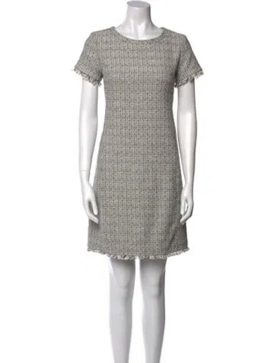 Pre-owned Weekend Max Mara Bateau Neckline Mini Dress In White