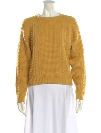 Pre-owned Weekend Max Mara Bateau Neckline Sweater In Yellow