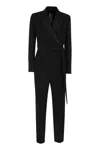 Weekend Max Mara Drava Wool-blend Jumpsuit In Black