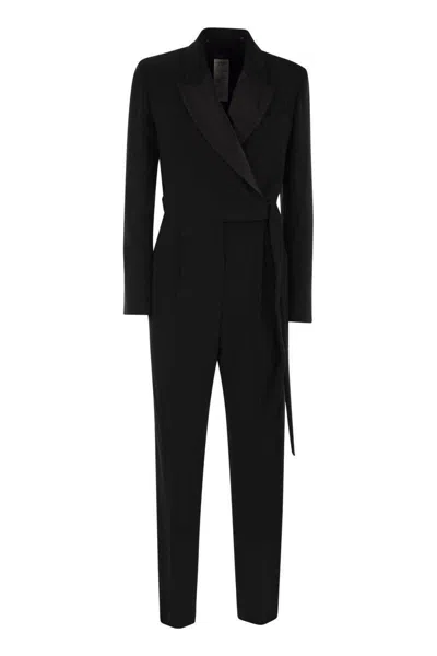 Weekend Max Mara Baviera Black Wrap Jumpsuit