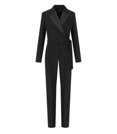 Weekend Max Mara Baviera Black Wrap Jumpsuit