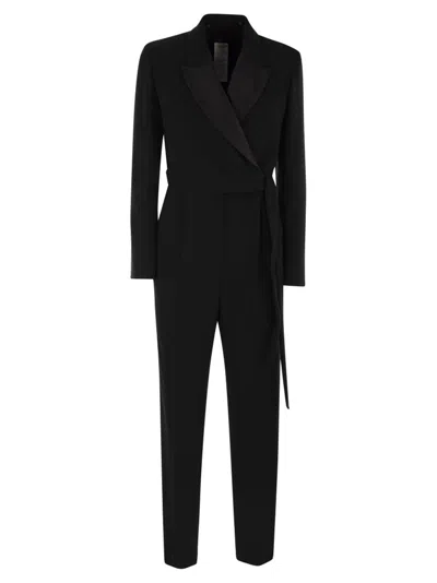 Weekend Max Mara Women's Baviera - Cady Wrap-around Jumpsuit In Black
