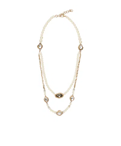 Weekend Max Mara Beaded Necklace In Gold