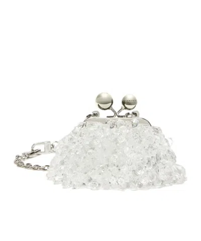 Weekend Max Mara Beaded Shoulder Bag In White