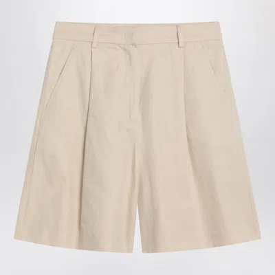 WEEKEND MAX MARA WEEKEND MAX MARA BEIGE BERMUDA SHORTS IN AND