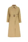 Weekend Max Mara Beige Cotton Blend Reversible Trafoi Trench Coat In Beige