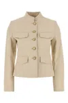Weekend Max Mara Astori1234 Structured Collar Jacket With Button Detailing In Neutral