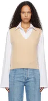 Weekend Max Mara Beige Dolce Vest In 002 Sand